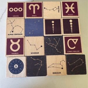 Wooden Zodiac and Constellation Blocks
